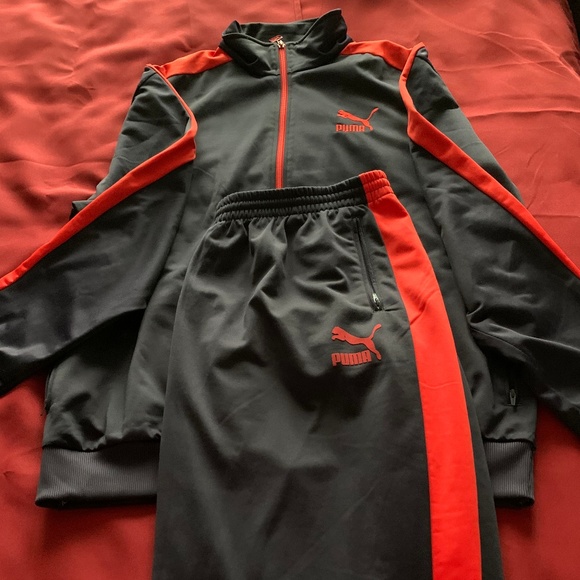 red puma suit